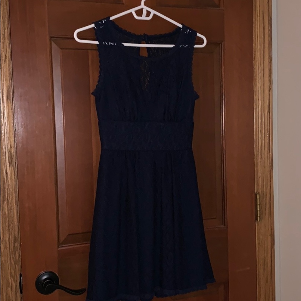 Navy blue lace dress